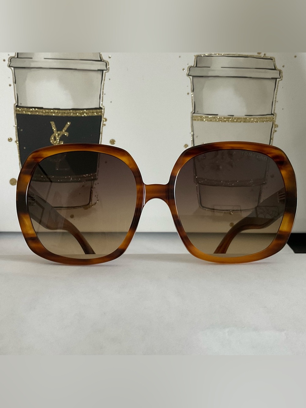 Tom Ford Women's Tortoiseshell Oversized Sunglasses